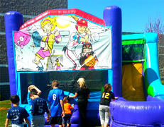Sports Splash Bounce Basketball plus Waterslide Combo Sports Splash Bounce Basketball plus Waterslide Combo